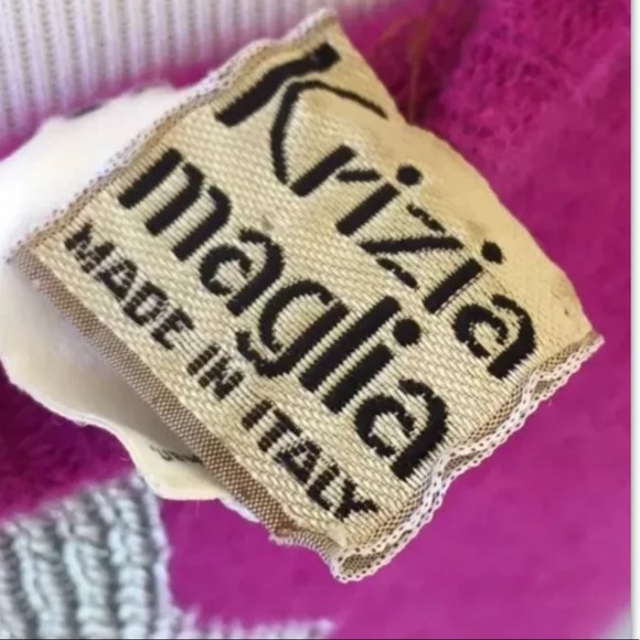 KRIZIA MAGLIA Vtg Rare Snow Leopard Lion Sweater - Picture 3 of 12